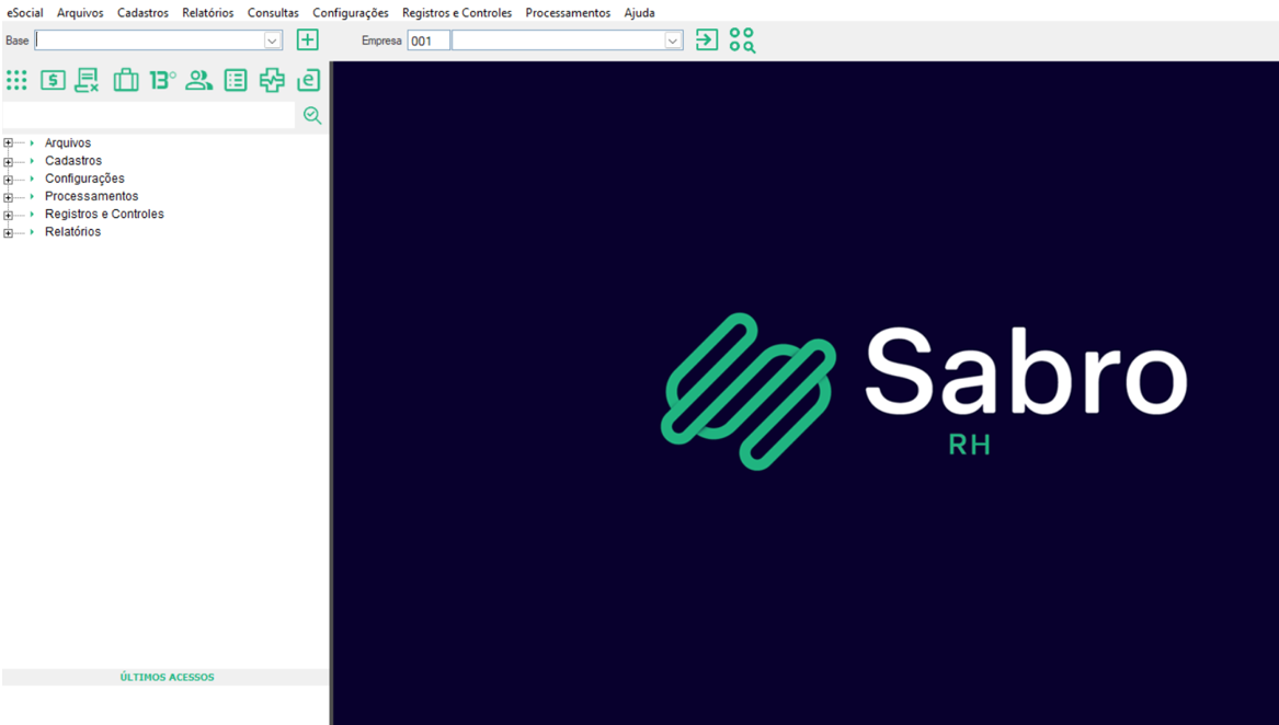 Painel do SabroRH com folha de pagamento e indicadores